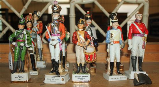 Group of porcelain soldier figures